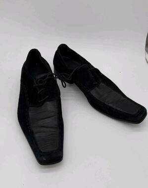 Paradox London Leather Oxford Dress Shoes Mens Size US 8 EU 41 Black